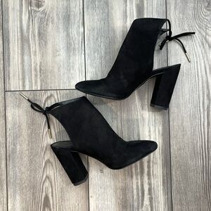 Pelle Moda Free Su Suede Black Booties | Black Ankle Boots Size 7